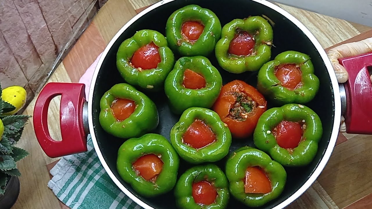 محشى فلفل رومى اخضر