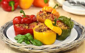 محشى فلفل رومى الوان